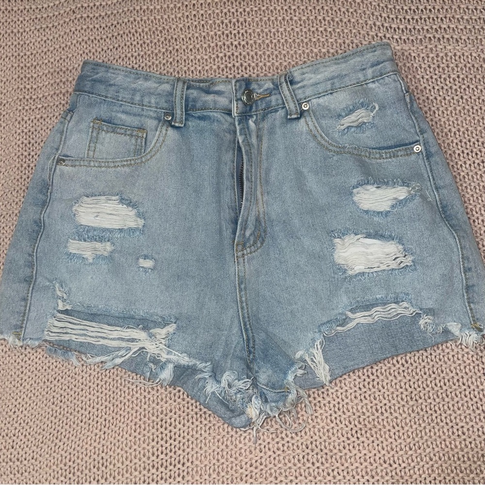 Distressed Jean Short Shorts Never Worn